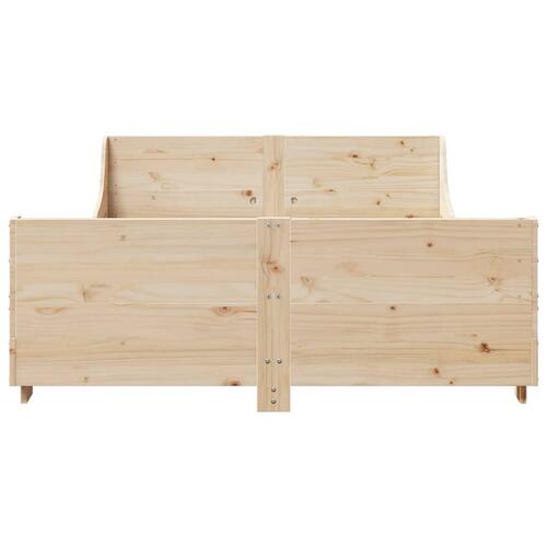 Sengeramme uden madras 150x200 cm massivt fyrretræ