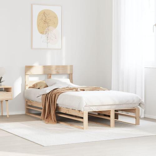 Sengeramme uden madras 100x200 cm massivt fyrretræ