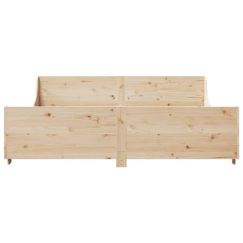 Sengeramme uden madras 200x200 cm massivt fyrretræ