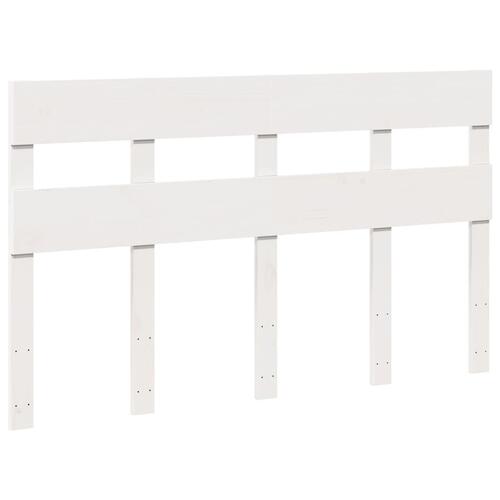 Sengeramme uden madras 140x190 cm massivt fyrretræ hvid