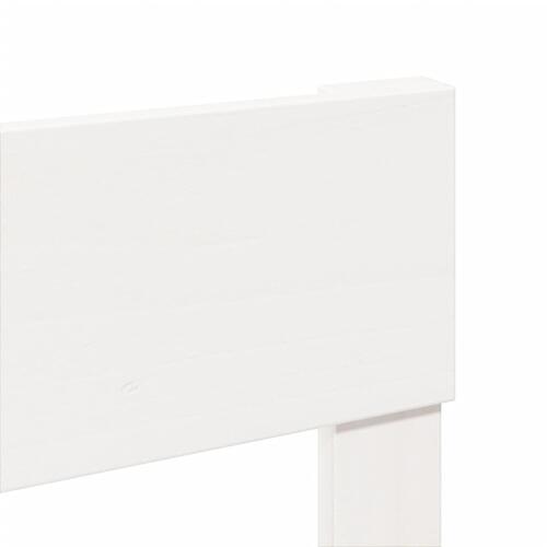 Sengeramme uden madras 140x190 cm massivt fyrretræ hvid