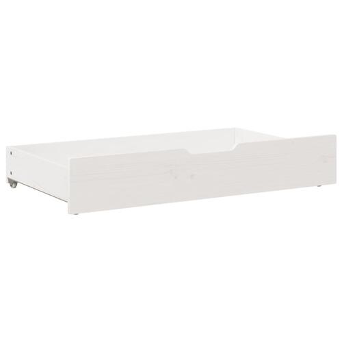 Sengeskuffer 2 stk. 95x55x17 cm massivt fyrretræ hvid