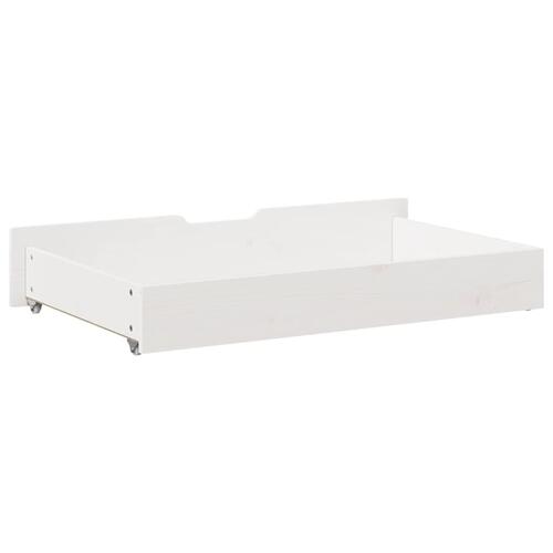 Sengeskuffer 2 stk. 95x55x17 cm massivt fyrretræ hvid