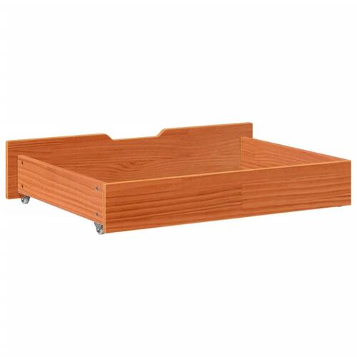 Sengeskuffer 2 stk. 85x55x17 cm massivt fyrretræ gyldenbrun