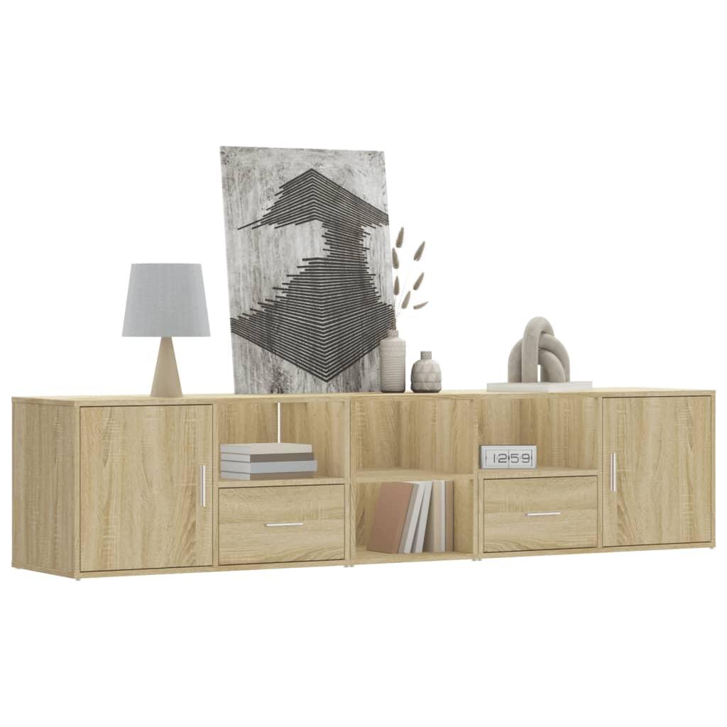 Hjørneskab 200x40x45 cm konstrueret træ sonoma-eg billede