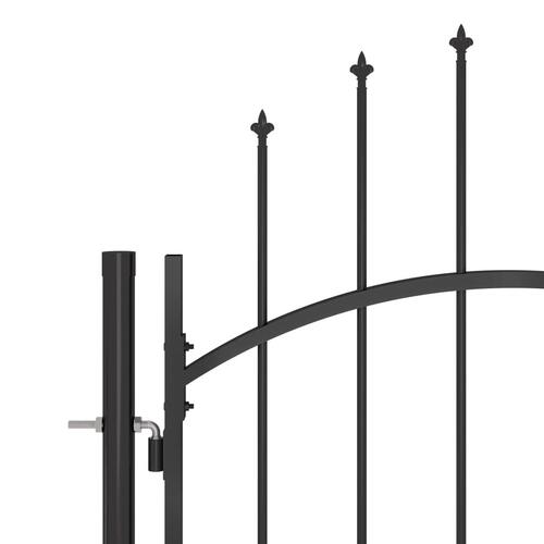 Hegnslåge med spydtop 5x2,45 m sort