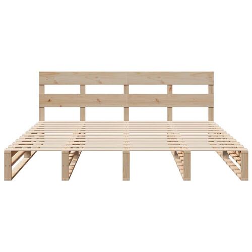 Sengeramme uden madras 200x200 cm massivt fyrretræ