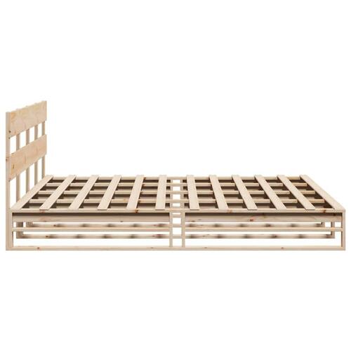 Sengeramme uden madras 200x200 cm massivt fyrretræ