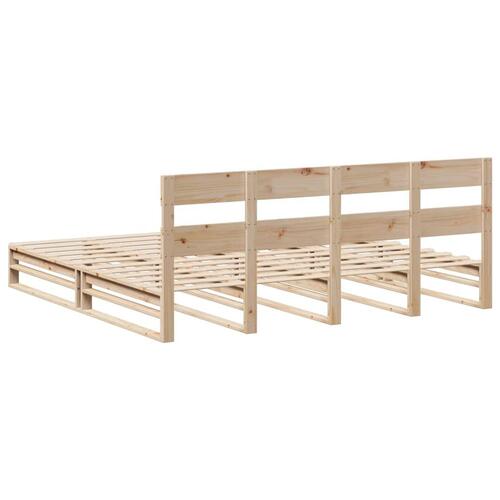 Sengeramme uden madras 200x200 cm massivt fyrretræ
