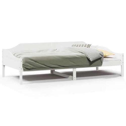Sengeramme uden madras 80x200 cm massivt fyrretræ hvid