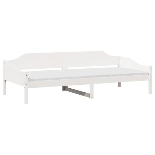 Sengeramme uden madras 80x200 cm massivt fyrretræ hvid