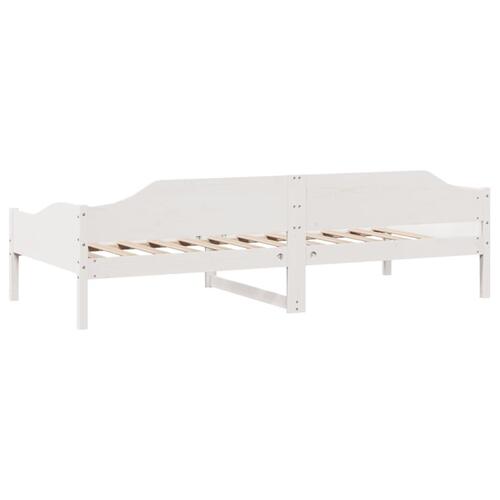 Sengeramme uden madras 80x200 cm massivt fyrretræ hvid
