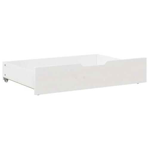 Sengeskuffer 2 stk. 85x55x16 cm massivt fyrretræ hvid