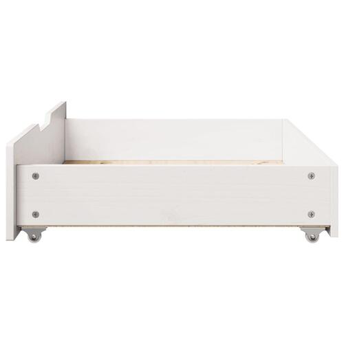 Sengeskuffer 2 stk. 85x55x16 cm massivt fyrretræ hvid