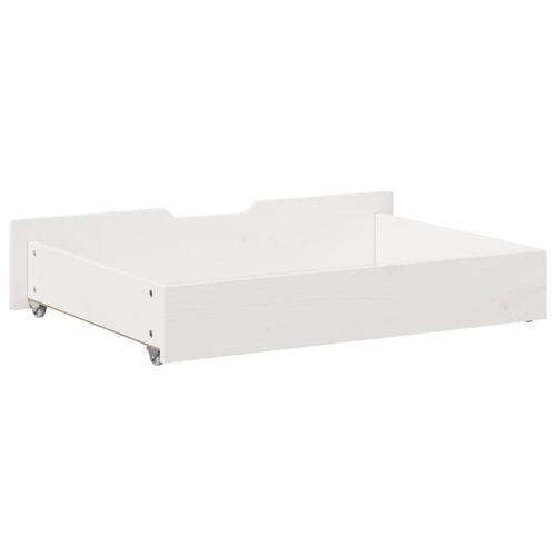 Sengeskuffer 2 stk. 85x55x16 cm massivt fyrretræ hvid