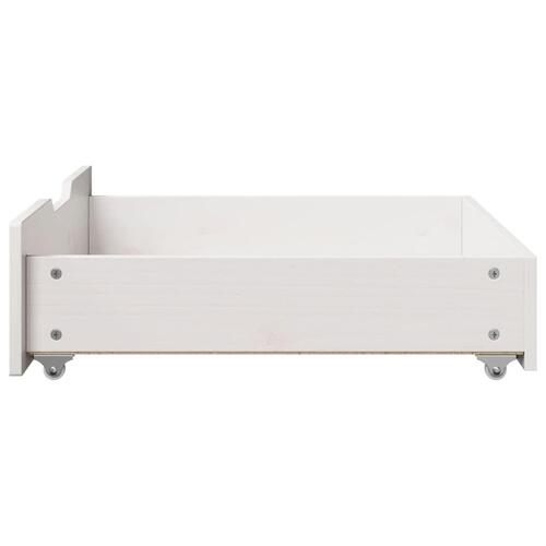 Sengeskuffer 2 stk. 75x55x17 cm massivt fyrretræ hvid