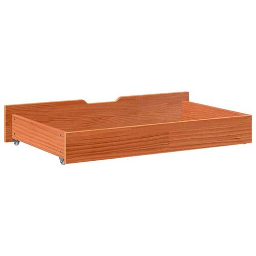 Sengeskuffer 2 stk. 90x55x17 cm massivt fyrretræ gyldenbrun