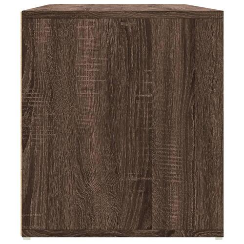 Hjørneskab 200x40x45 cm konstrueret træ brun egetræsfarve