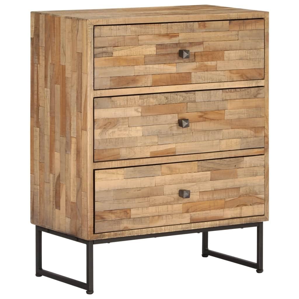 Skænk i massivt genanvendt teaktræ 60 x 30 x 75 cm