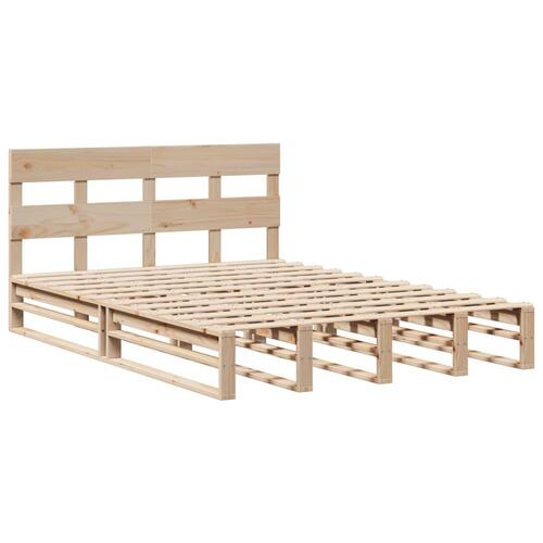 Sengeramme uden madras 140x200 cm massivt fyrretræ