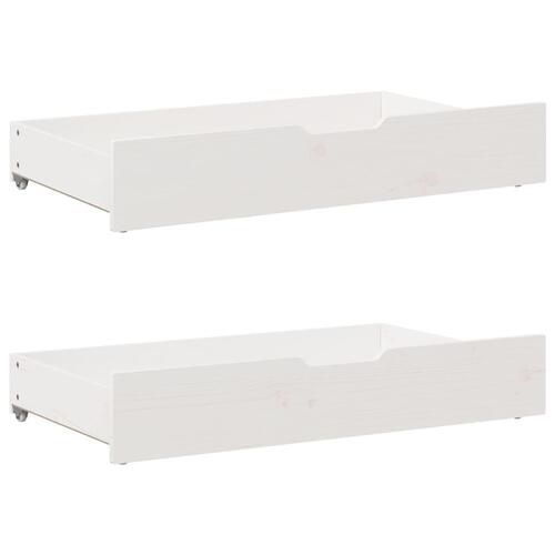 Daybed med skuffer 90x190 cm massivt fyrretræ hvid