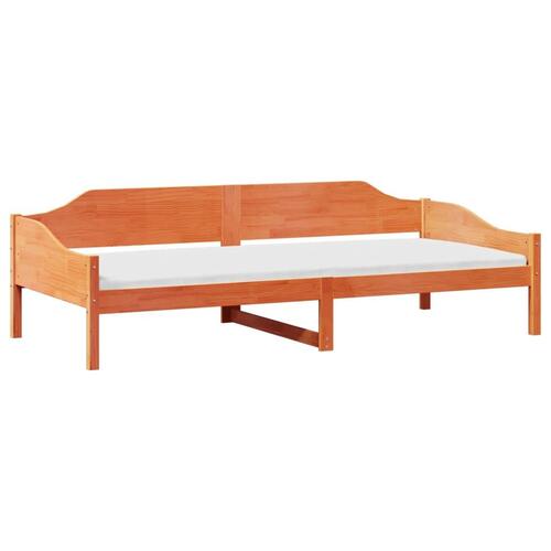 Sengeramme uden madras 80x200 cm massivt fyrretræ gyldenbrun