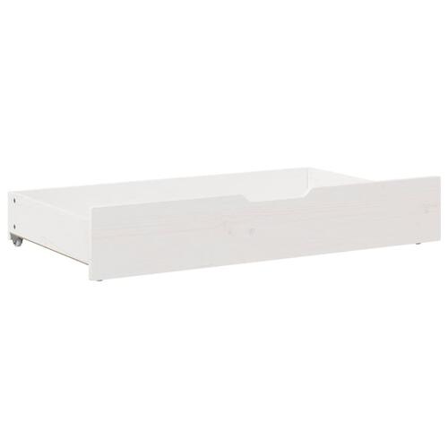 Sengeskuffer 2 stk. 90x55x17 cm massivt fyrretræ hvid