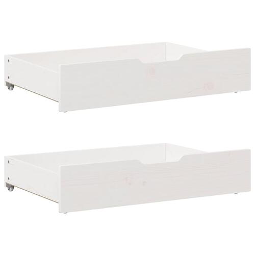 Sengeskuffer 2 stk. 80x55x17 cm massivt fyrretræ hvid