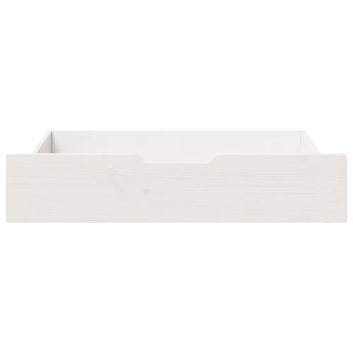 Sengeskuffer 2 stk. 80x55x17 cm massivt fyrretræ hvid