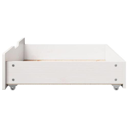 Sengeskuffer 2 stk. 80x55x17 cm massivt fyrretræ hvid