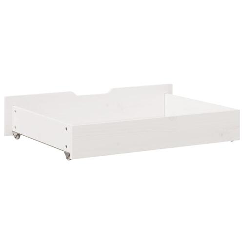 Sengeskuffer 2 stk. 80x55x17 cm massivt fyrretræ hvid