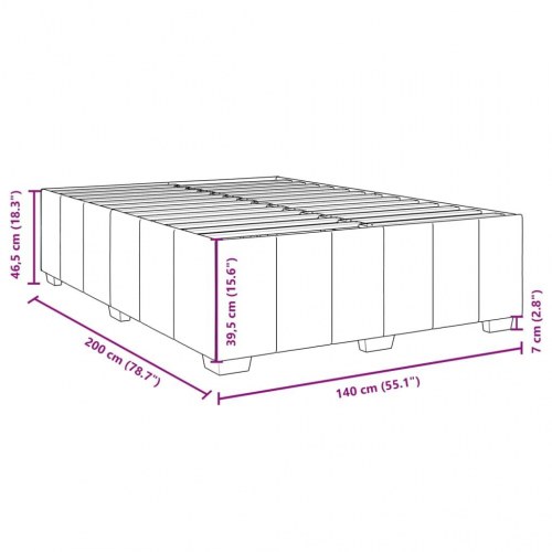 Sengeramme uden madras 140 x 200 cm stof - sort