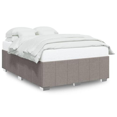 Sengeramme uden madras 140x190 cm stof gråbrun