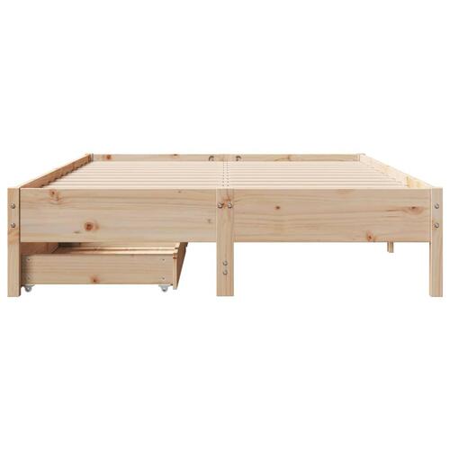 Sengeramme uden madras 140x190 cm massivt fyrretræ