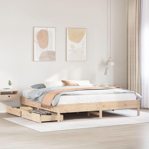 Sengeramme uden madras 180x200 cm massivt fyrretræ