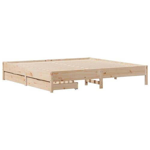 Sengeramme uden madras 180x200 cm massivt fyrretræ