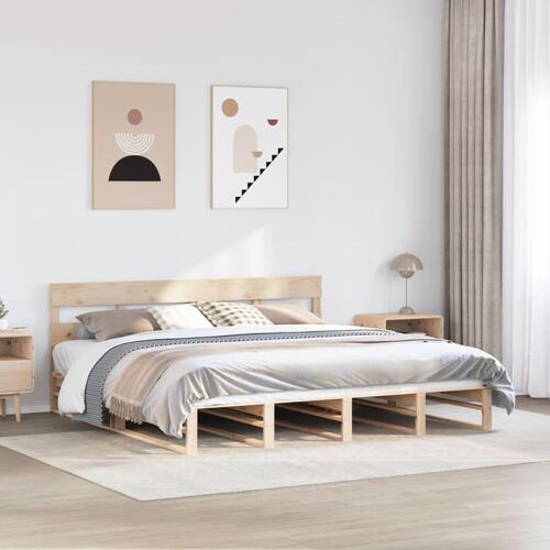 Sengeramme uden madras 180x200 cm massivt fyrretræ