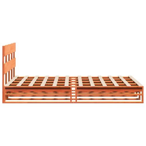 Sengeramme uden madras 140x190 cm massivt fyrretræ gyldenbrun