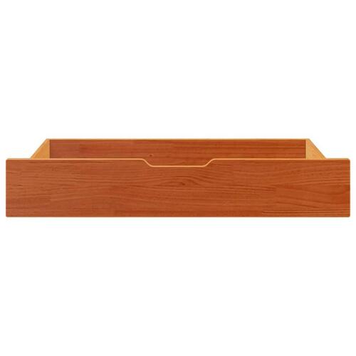 Sengeskuffer 2 stk. 95x55x17 cm massivt fyrretræ gyldenbrun