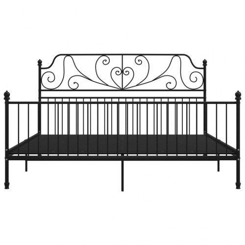 Sengestel i metal 200 x 200 cm - sort dobbeltseng