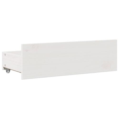 Sengeramme m. skuffer 180x200 cm uden madras massivt fyr hvid