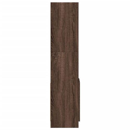 Reol 92x33x140 cm konstrueret træ brun egetræsfarve