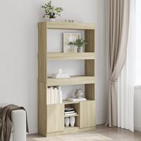 Reol 92x33x180 cm konstrueret træ sonoma-eg