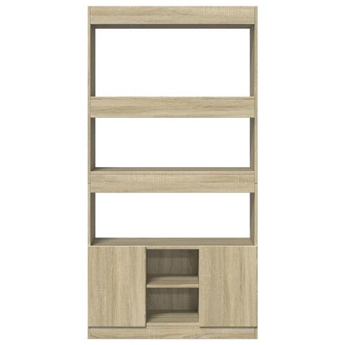 Reol 92x33x180 cm konstrueret træ sonoma-eg