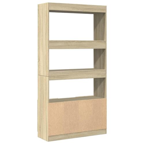 Reol 92x33x180 cm konstrueret træ sonoma-eg