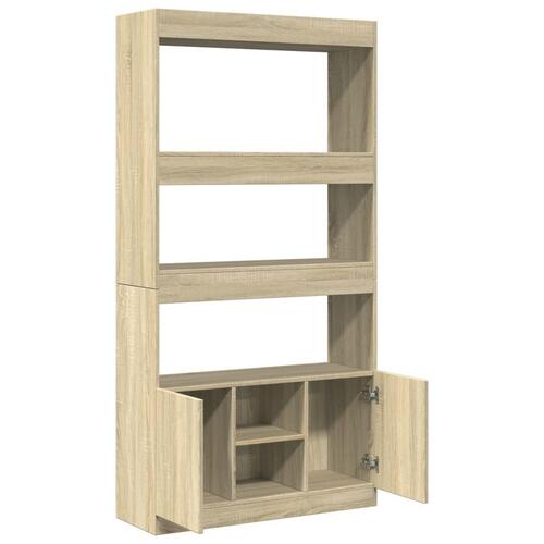 Reol 92x33x180 cm konstrueret træ sonoma-eg
