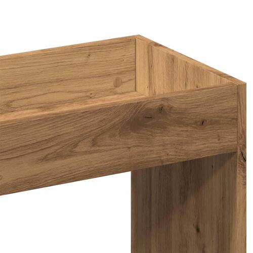 Reol 92x33x140 cm konstrueret træ egetræsfarve