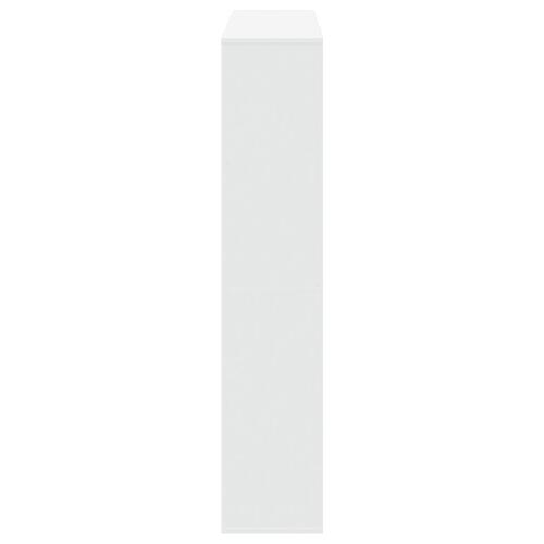 Bogreol 132x29x141,5 cm konstrueret træ hvid