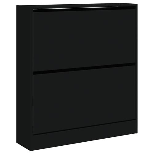Skoreol 80x21x87,5 cm konstrueret træ sort