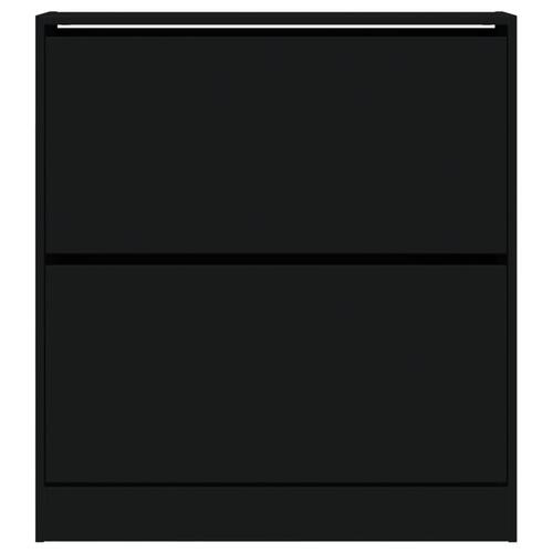 Skoreol 80x21x87,5 cm konstrueret træ sort